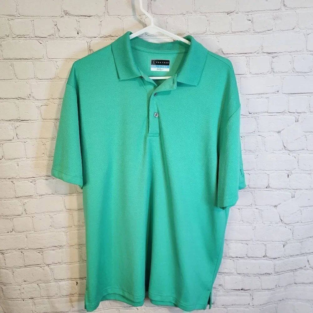 Men's PGA Tour "Airflux" golf polo, size Large